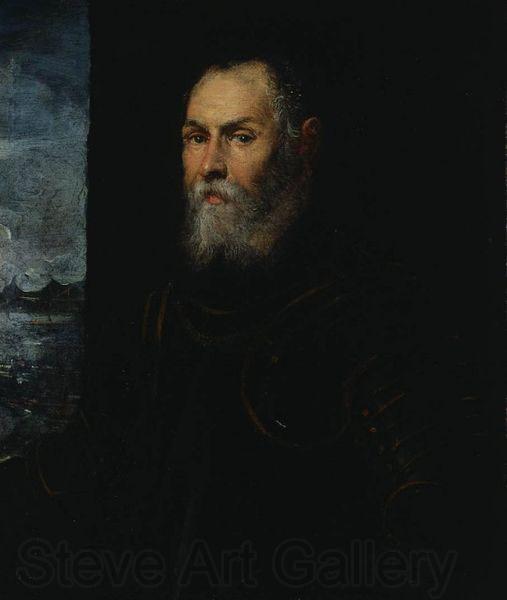 Jacopo Tintoretto Portrait of a Venetian admiral. Germany oil painting art